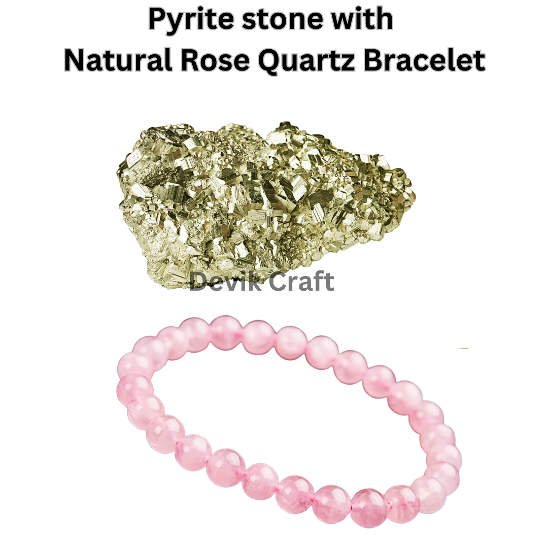 Crystal Bead Bracelet - Rose Quartz – Rock + Realm Crystals