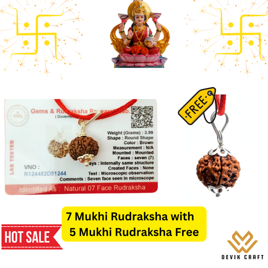 Enhance Your Spirituality with 7 Mukhi Rudraksha Bead – Certified, Original, and Free 5 Mukhi Rudraksha