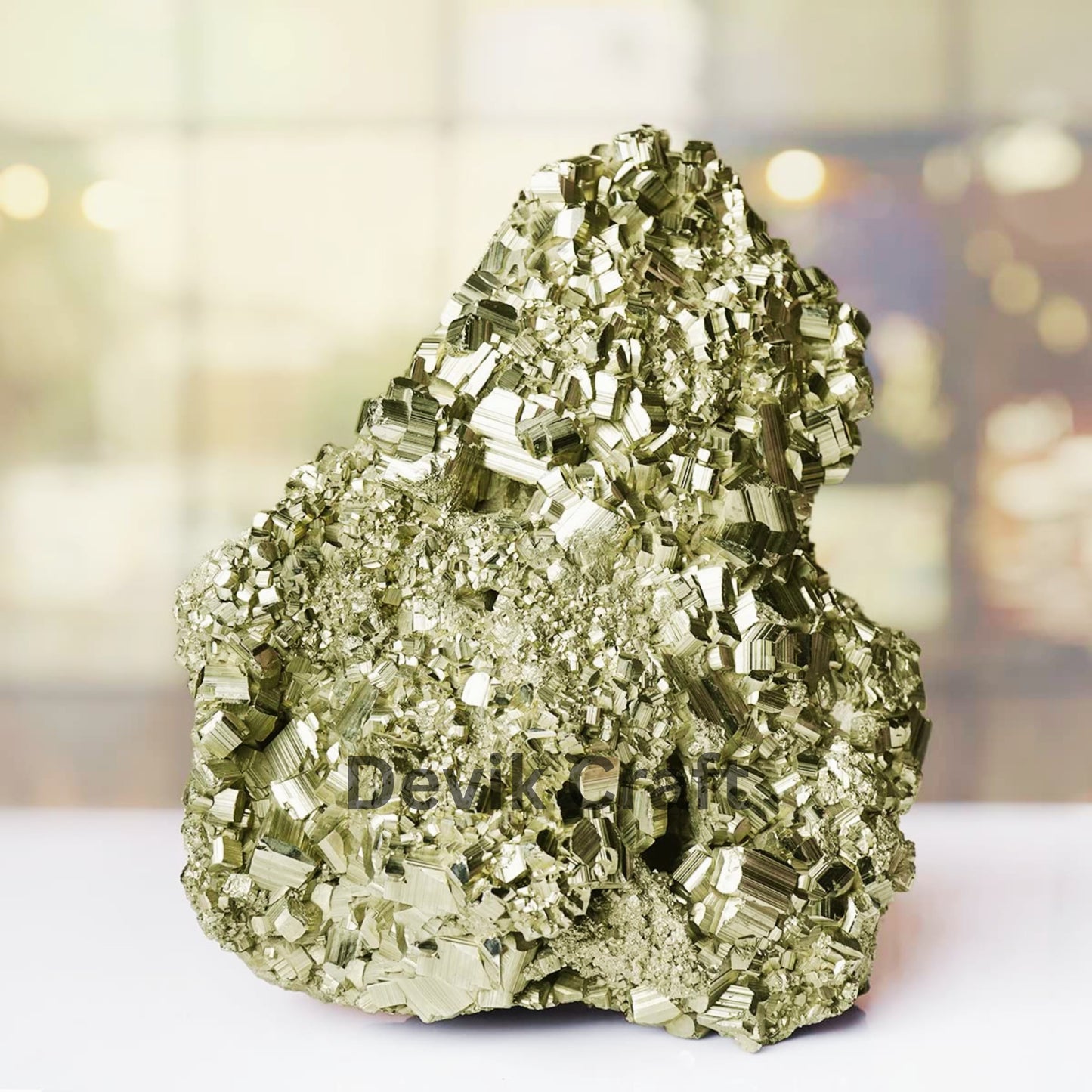 Pyrite Stone - Enhance Wealth and Business Luck, Vastu-Approved Original Stone with Leb Tested Certificate