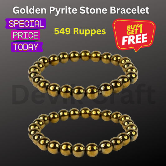 Golden Pyrite stone bracelet