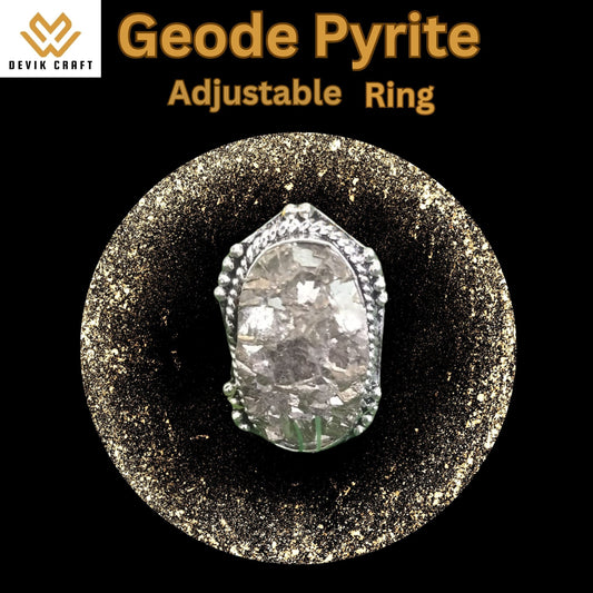 Geode Pyrite Ring