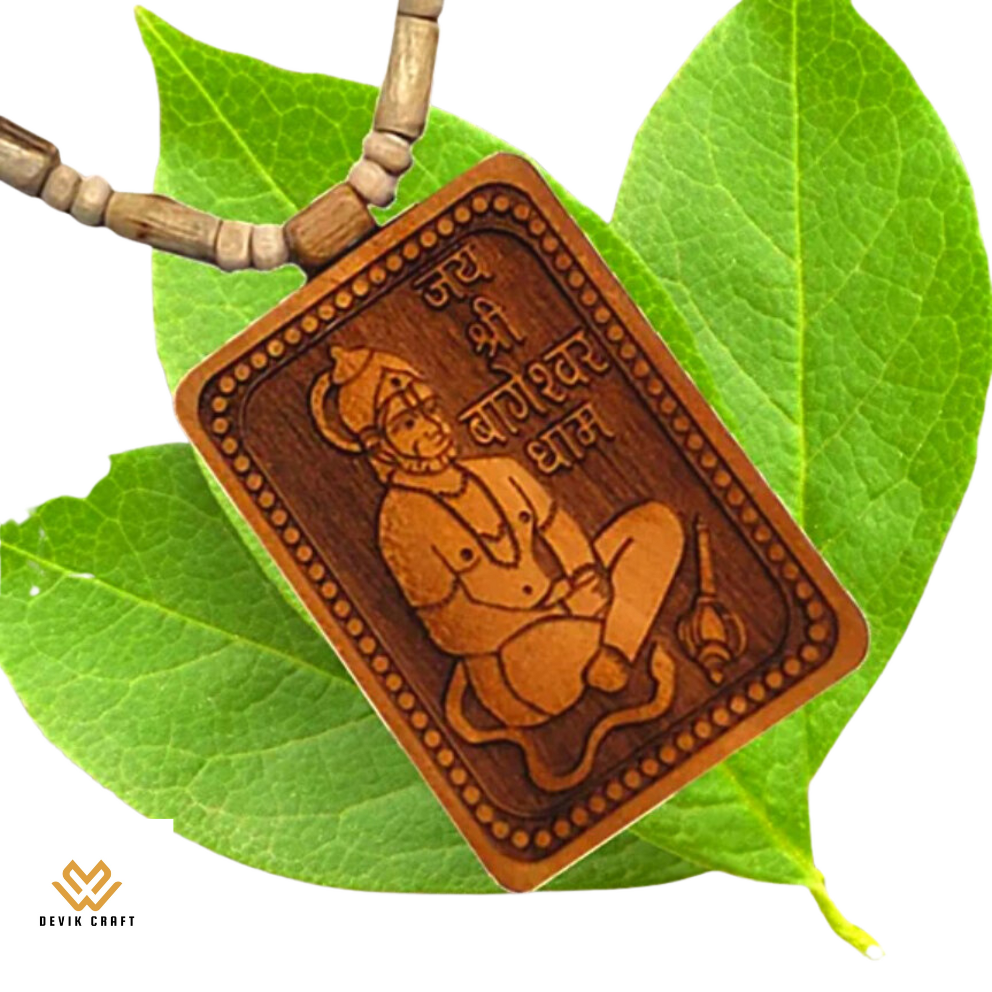 Tulsi mala necklace with Hanuman locket