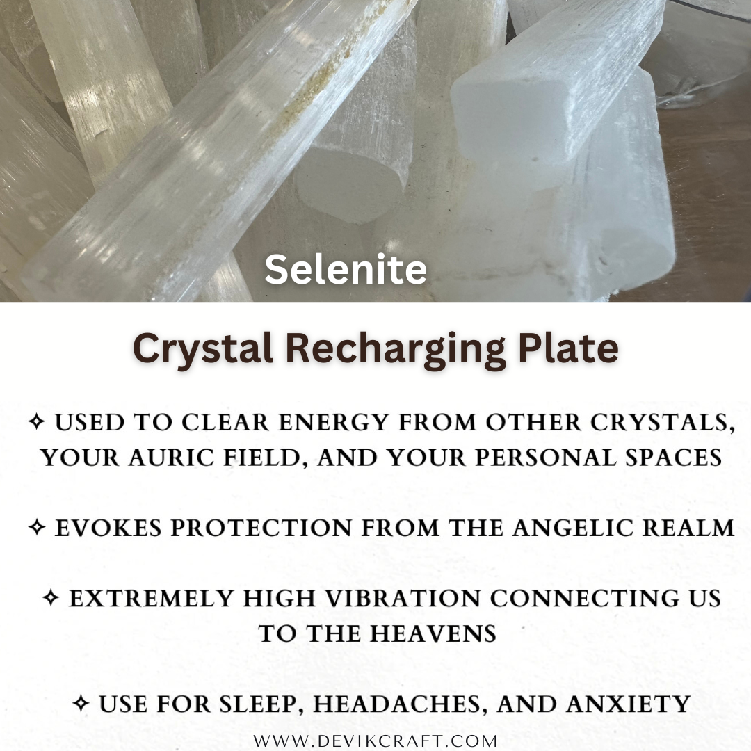 Selenite Plate for Charging Crystals and Pyrite stones and any stone.