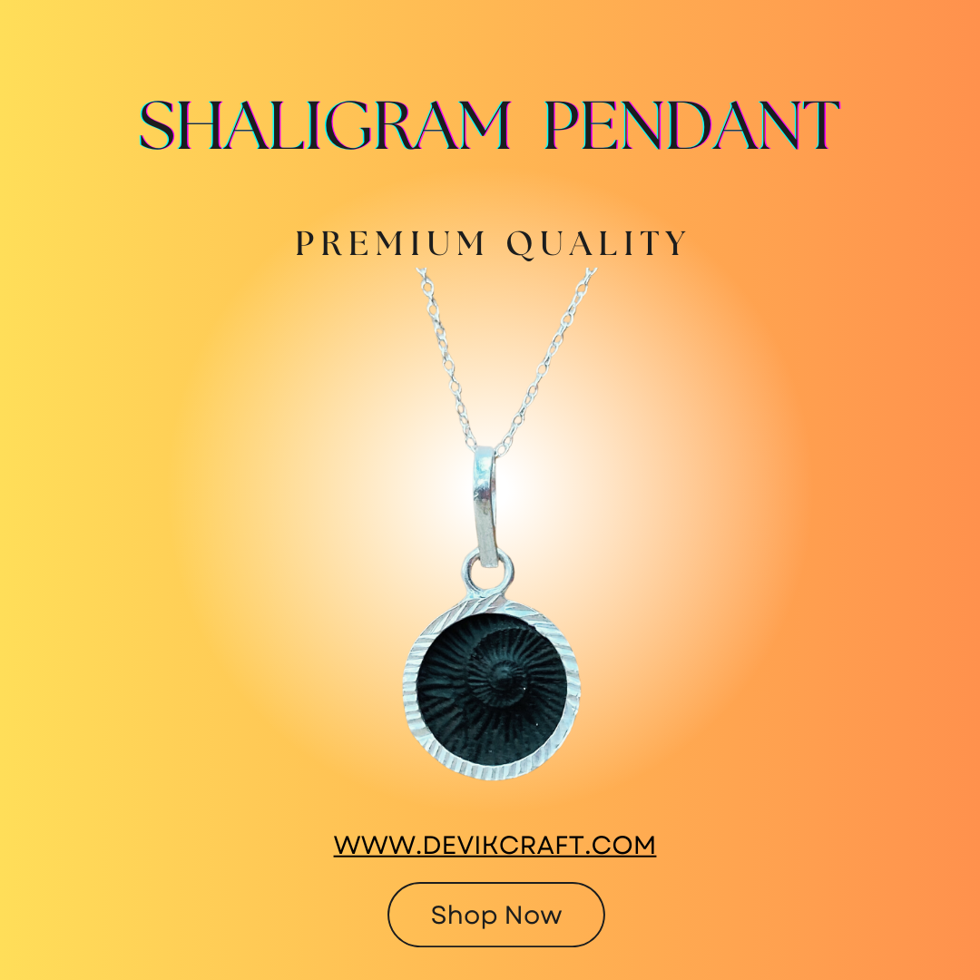 Shaligram Silver Pendant