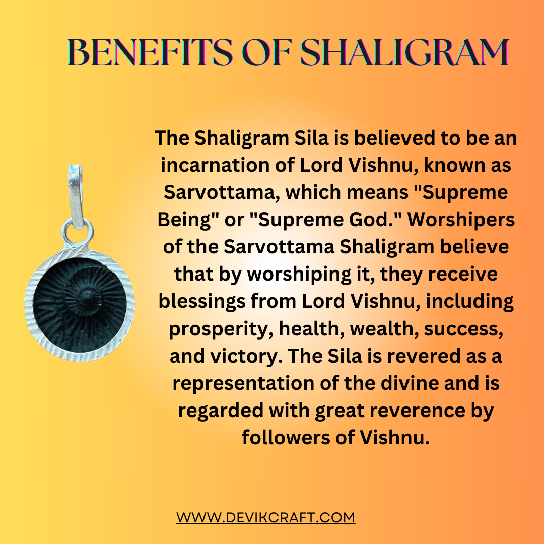 Shaligram Silver Pendant