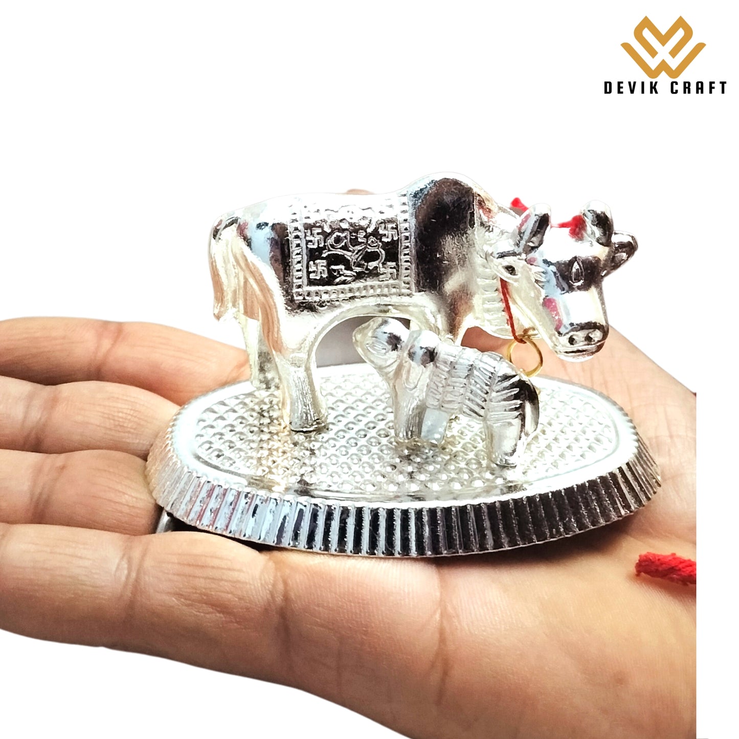 Kamdhenu Cow with Calf Statue