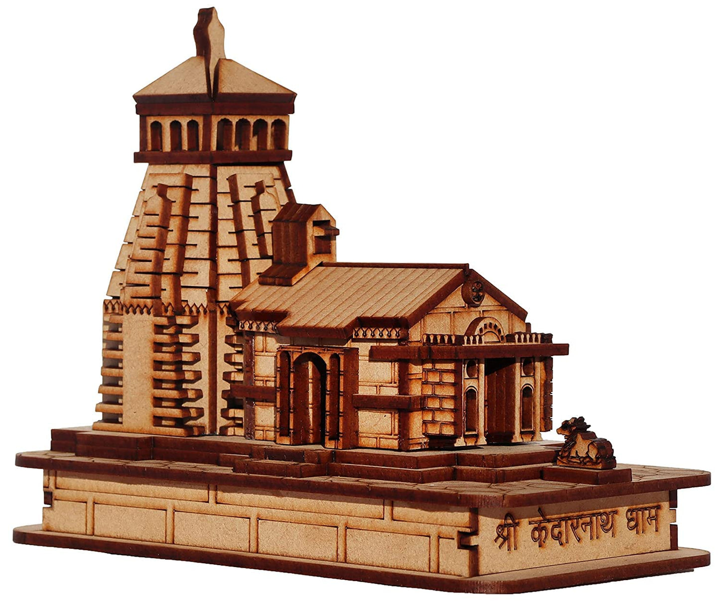 Kedarnath & Badrinath Wooden Souvenir Temple