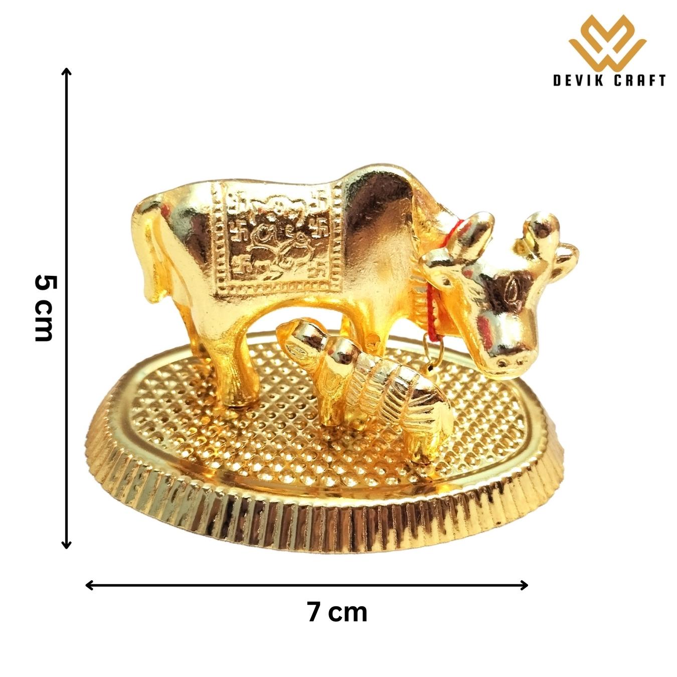 Kamdhenu Cow with Calf Statue